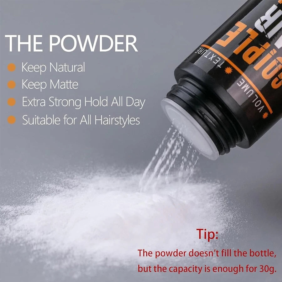 Fluffy Powder for Men Matte Look and Volume Texture