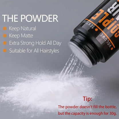 Fluffy Powder for Men Matte Look and Volume Texture