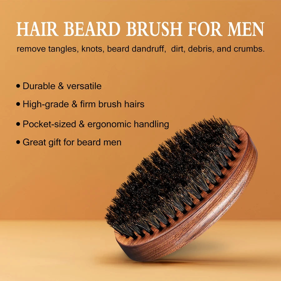 3pcs Men Natural Beard Care & Facial Hair Care Tools