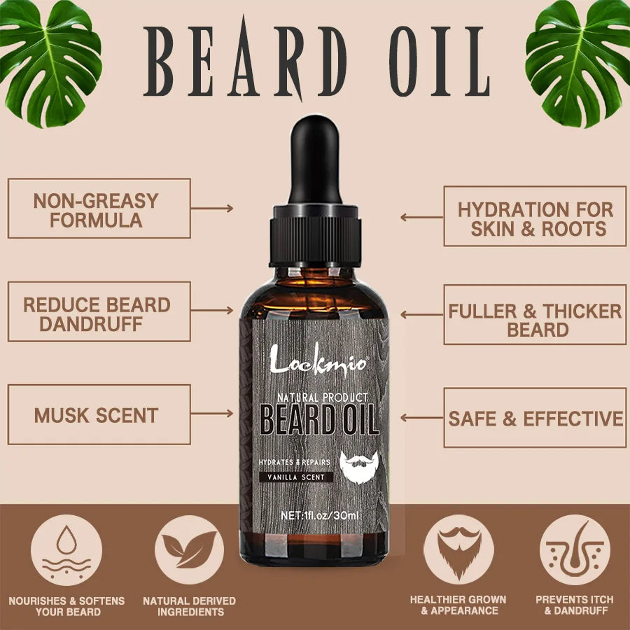 Beard Care Balm & Oil Gloss Moisturizing Serum