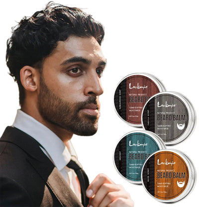 4pcs/set Beard Balm Softens Styling Cream
