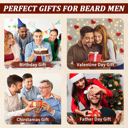 3pcs Men Natural Beard Care & Facial Hair Care Tools