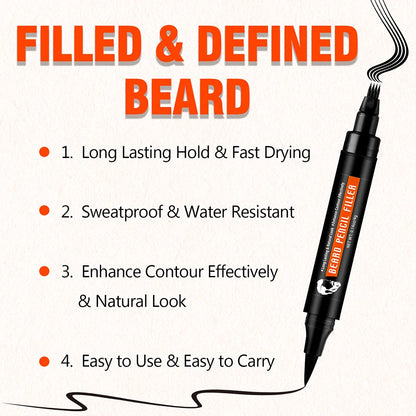 4pcs for Men Black Beard Pen and Shadow Powder